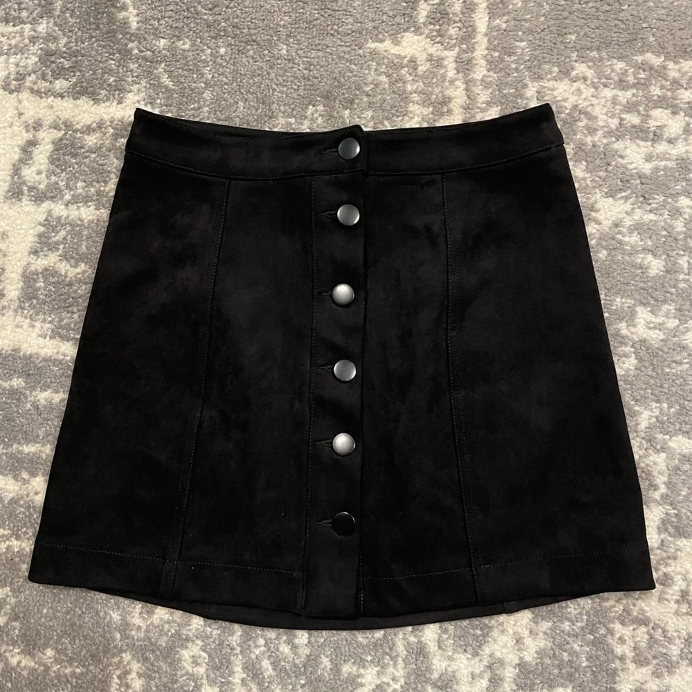 Faux Suede Mini Skirt